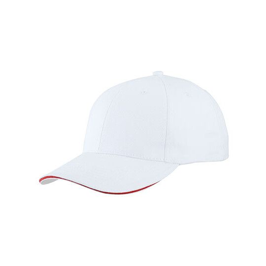 Light Brushed Sandwich Cap - white - red-441