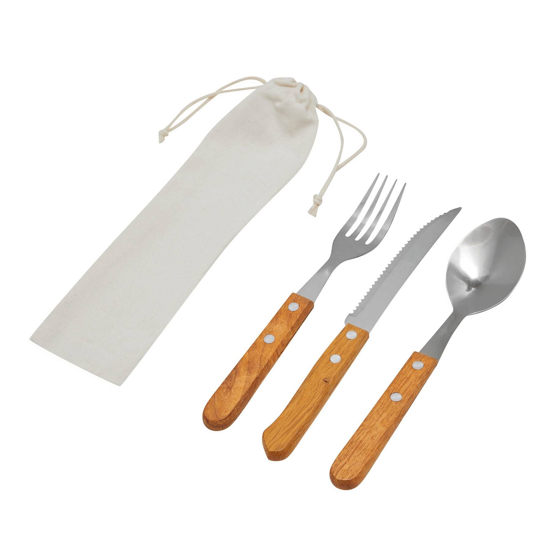 Besteckset ECO TRIP - braun - silber-300