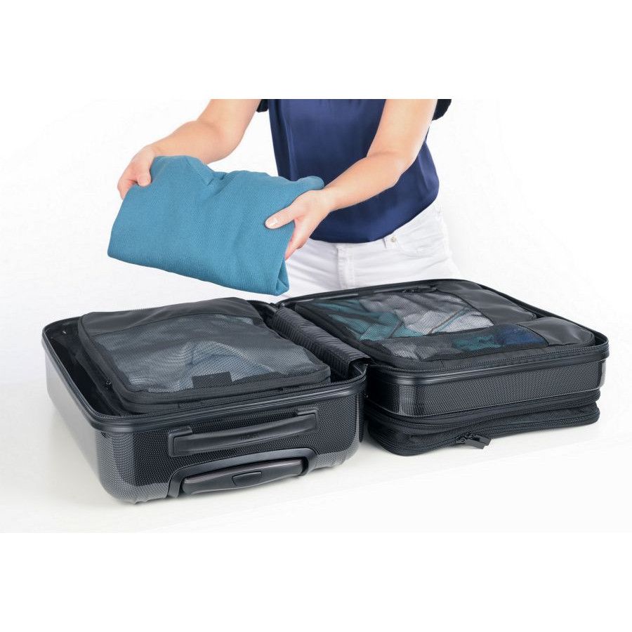 Troika Reise-Kompressionstaschen Set Troika BLACK PACKING CUBES - schwarz-811