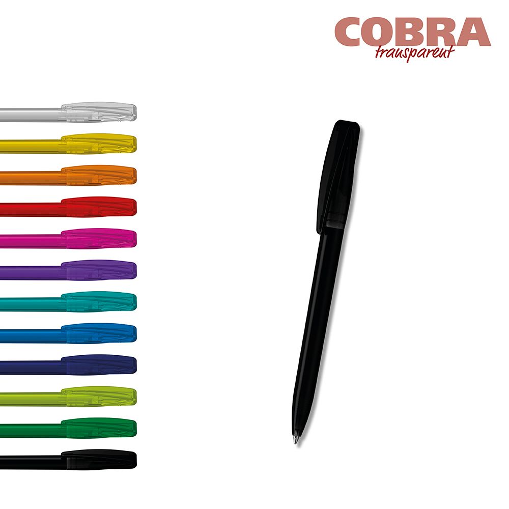 Drehkugelschreiber Cobra transparent - blau transparent-839