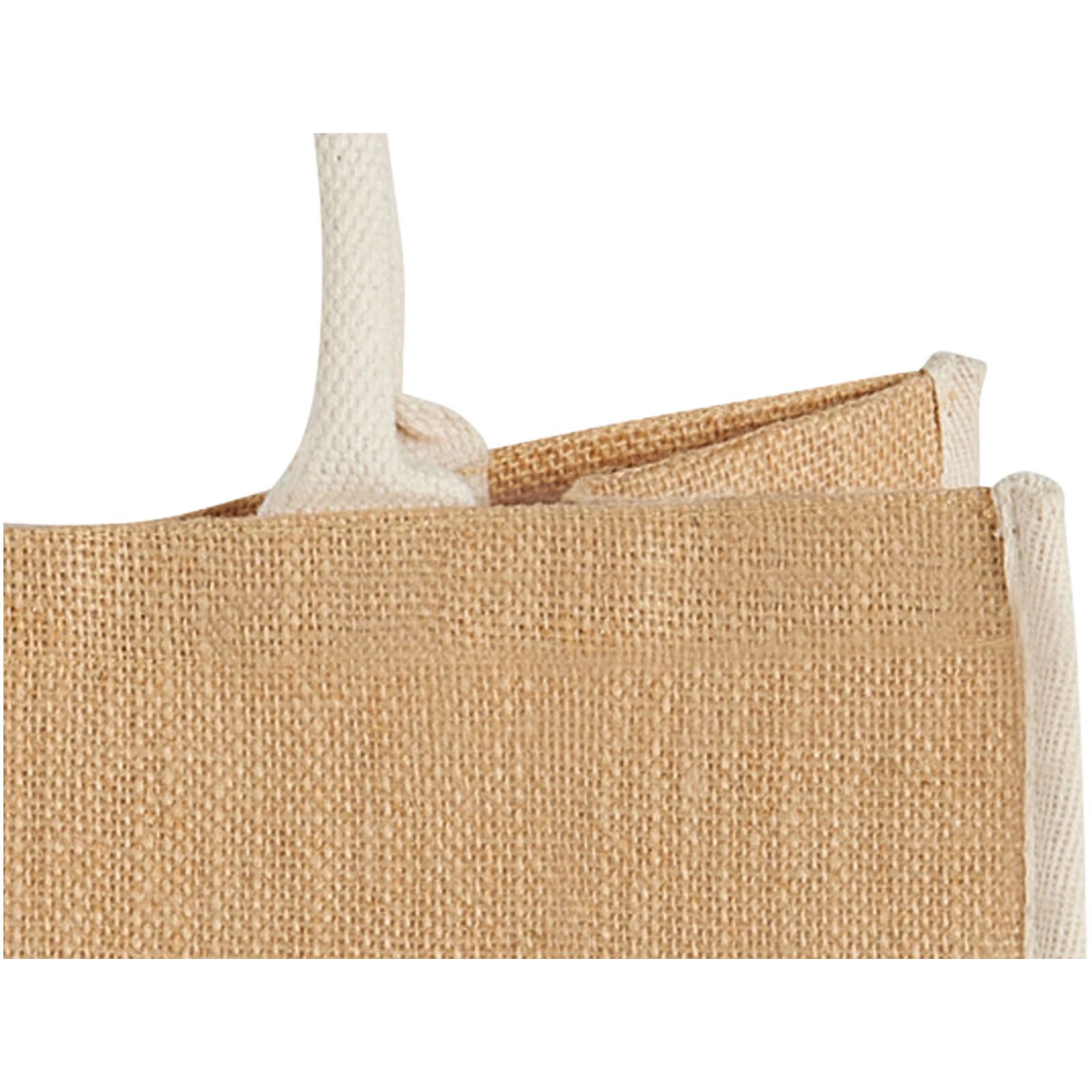 Harry farbige Jute Tragetasche 25L - natur -  weiss-571