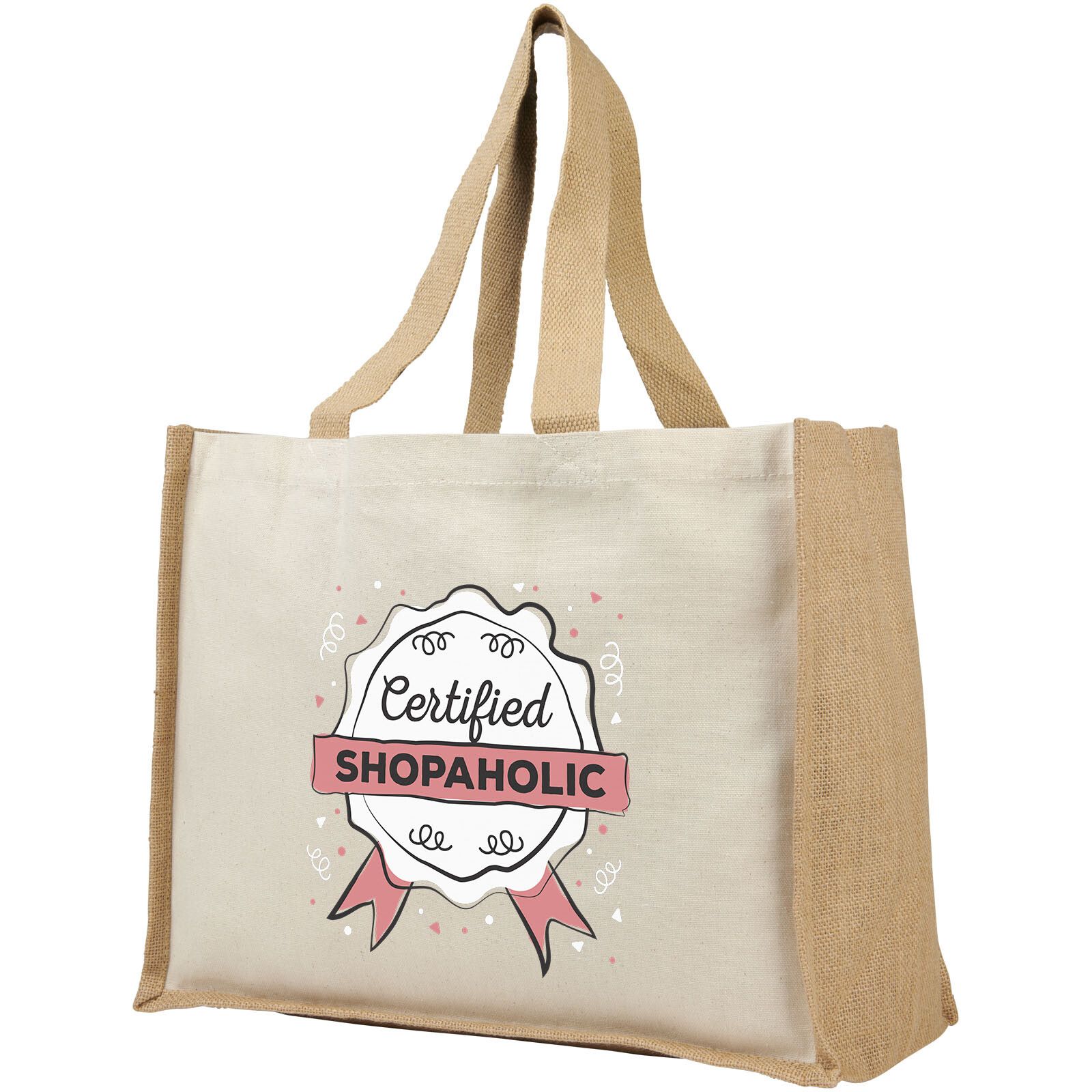Varai 320 g/m Canvas und Jute Einkaufstasche 23L - natural -  natur-984