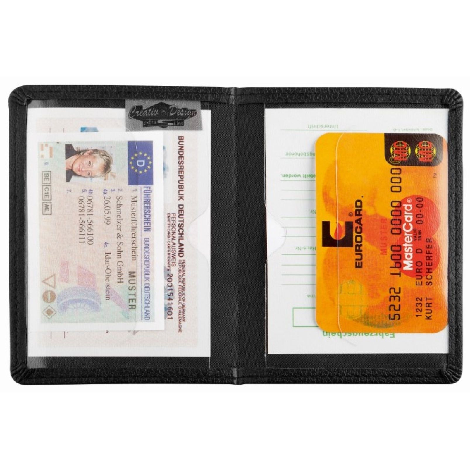 CreativDesign® Ausweistasche "LookPlusDeLuxe" - schwarz-510