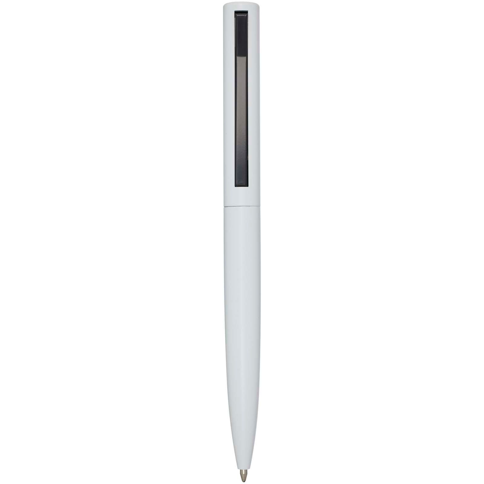 Clast A4 Klemmbrett mit Magnetverschluss und RCS recyceltem Kugelschreiber (schwarze Mine) - weiss-960