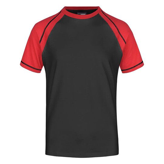 Men´s Raglan-T - orange - black-621
