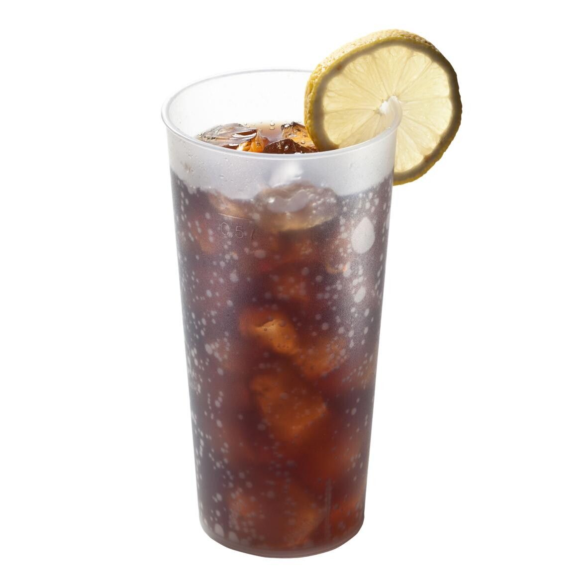 Trinkbecher Mehrweg 0,5 l - transparent-milchig-832