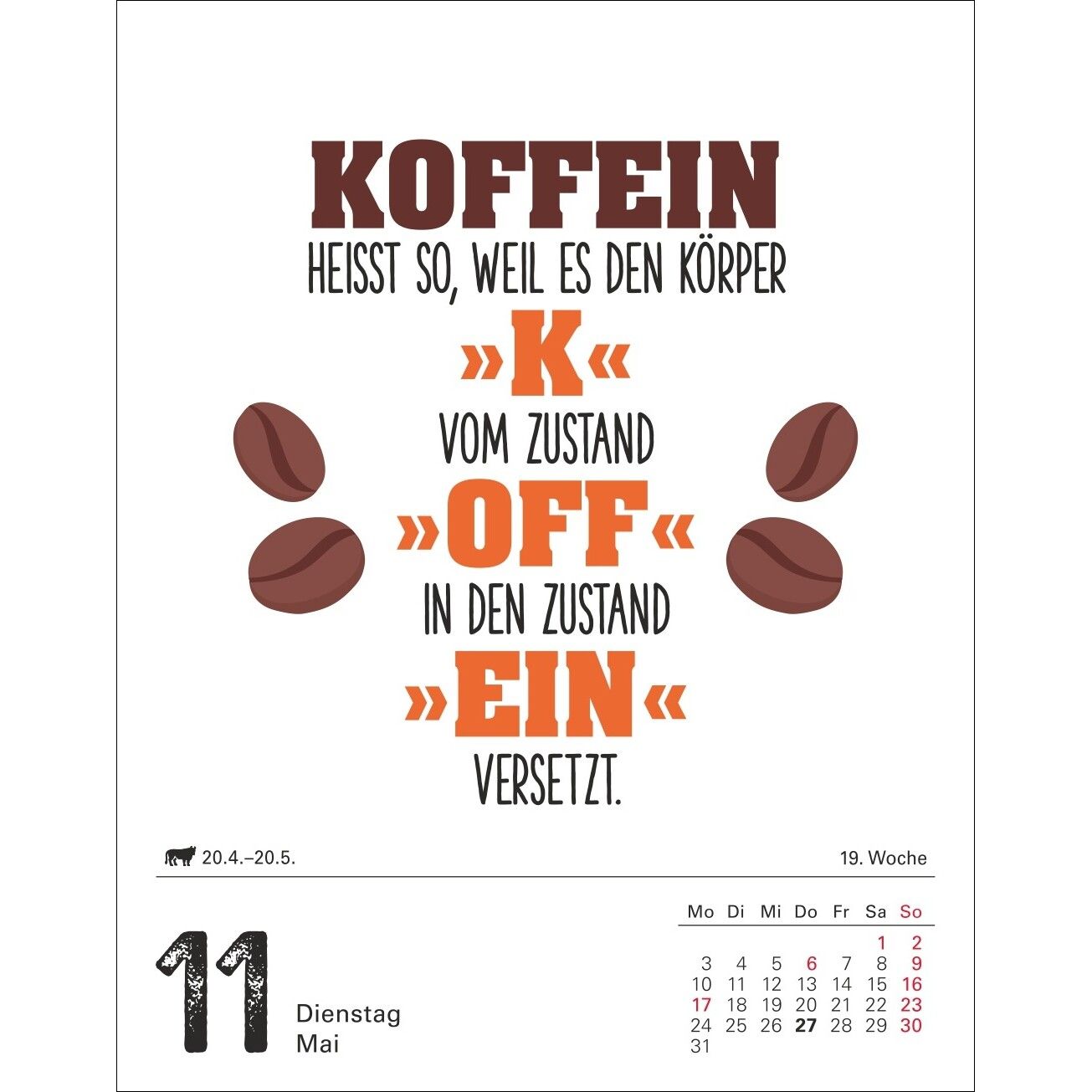 Lange Rede kurzer Gin Tagesabreißkalender-27