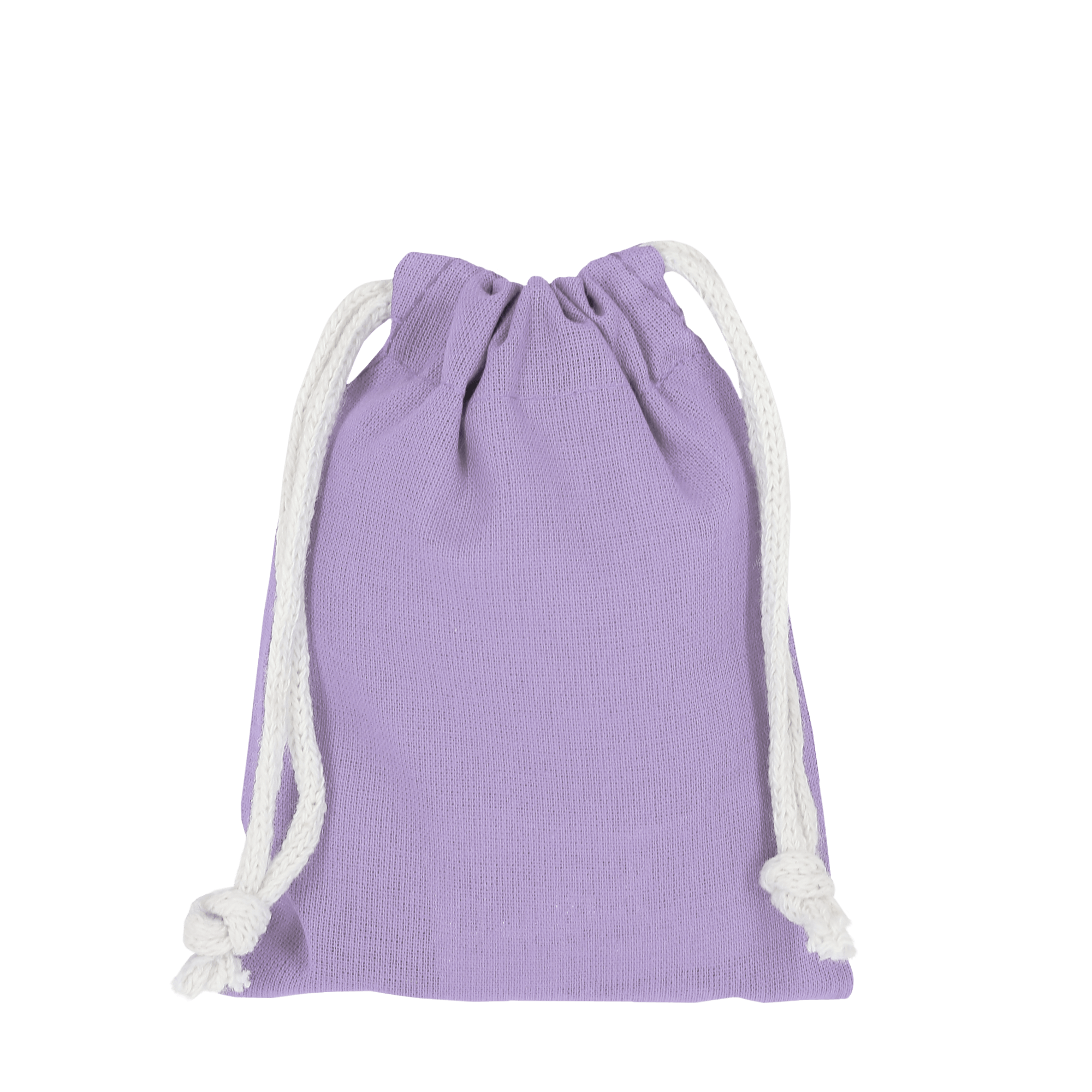 Zuziehbeutel aus Baumwolle, 10 x 14 cm - lavendel-440