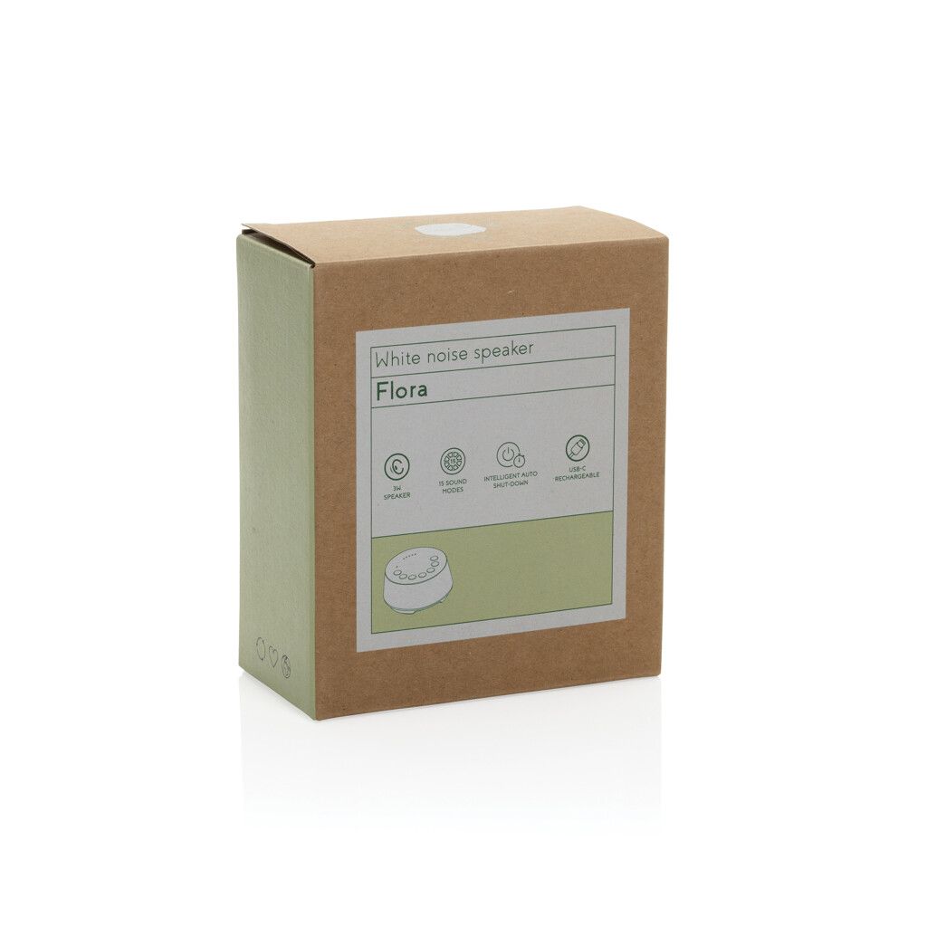 Flora RCS White-Noise-Lautsprecher aus recyceltem Kunststoff - weiß-679