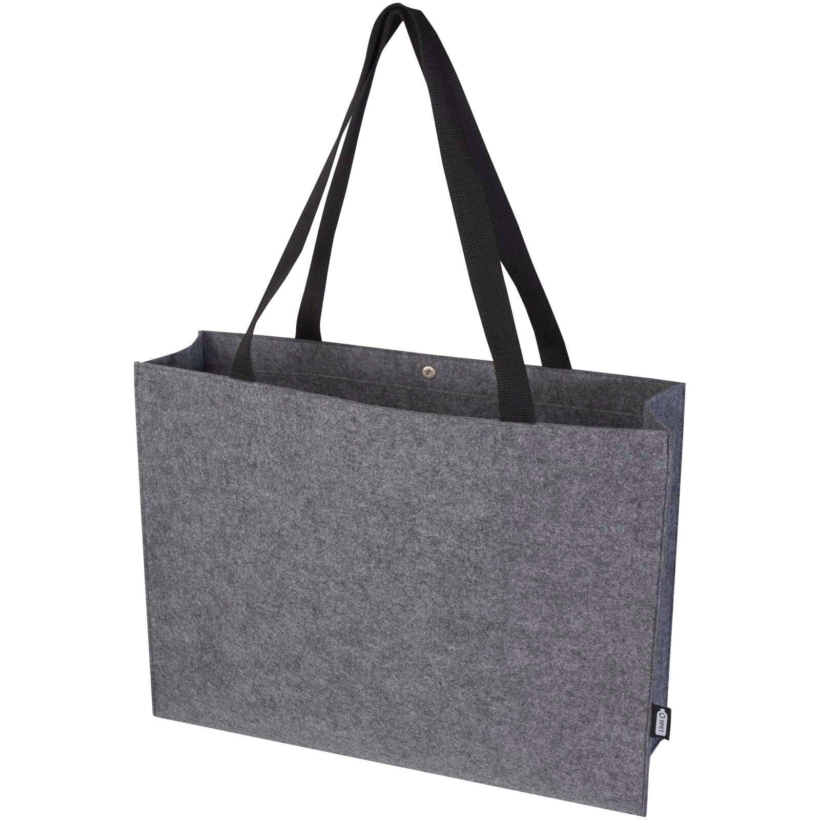 Felta Tragetasche mit Zwickel aus recyceltem GRS-Filz 20 L - mittelgrau-514