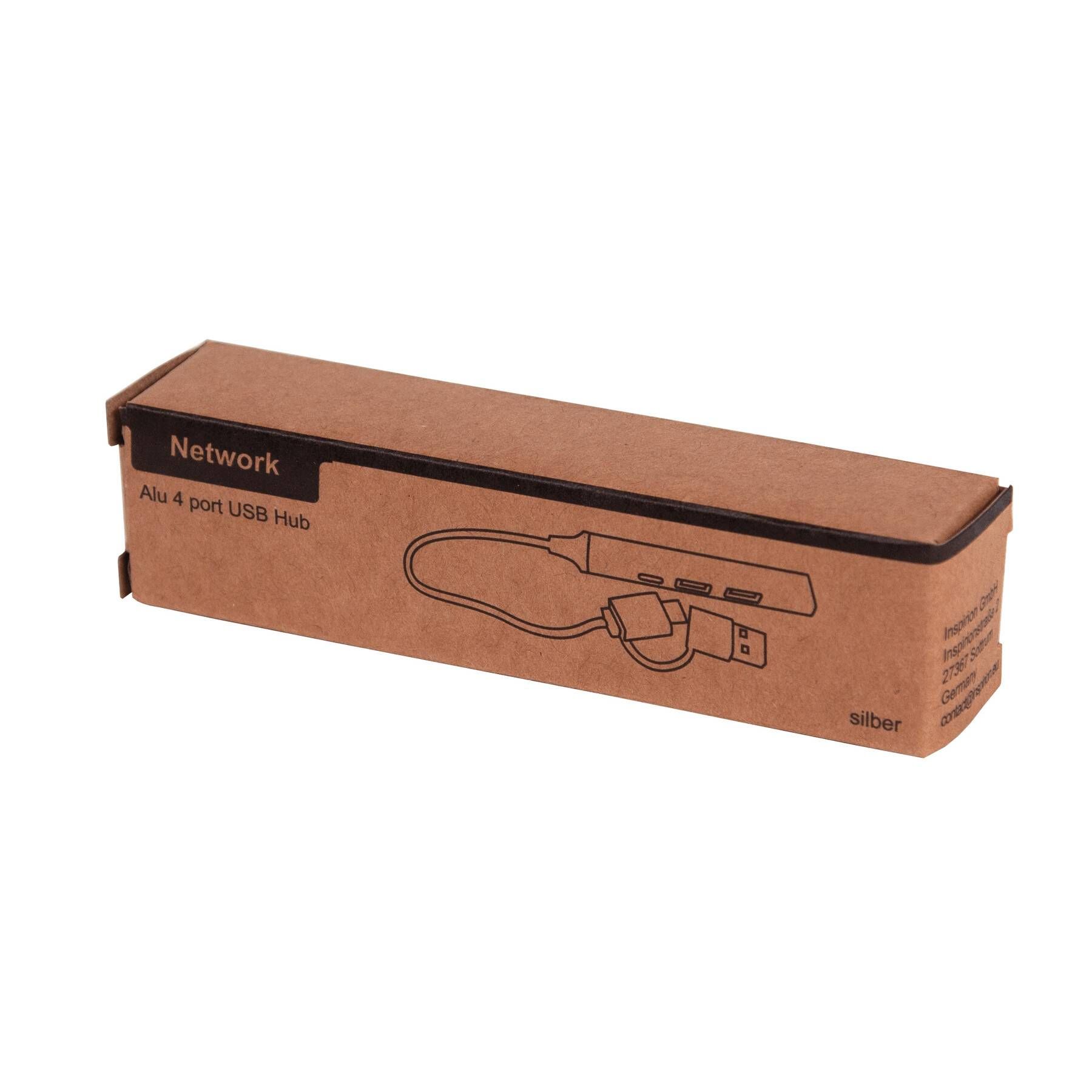 USB Hub NETWORK - silber-768