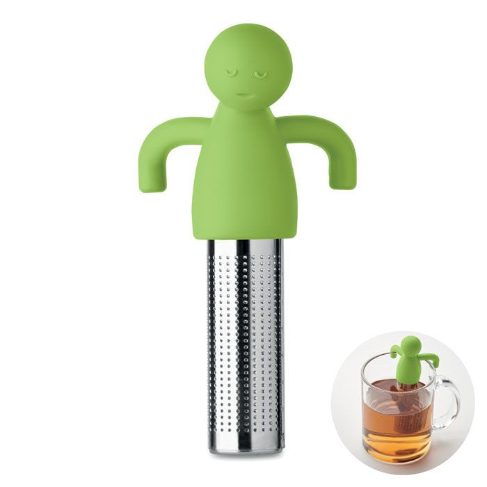 Tee-Ei Edelstahl/Silikon NINOT - limette-256