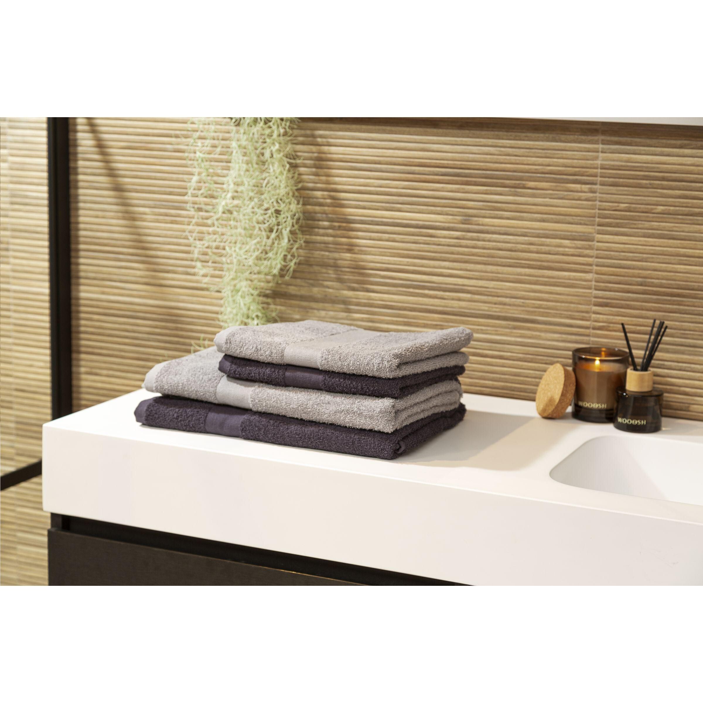 Wooosh Bath Towel GRS Recycle Cotton Mix 140 x 70 cm - dunkelgrau-46