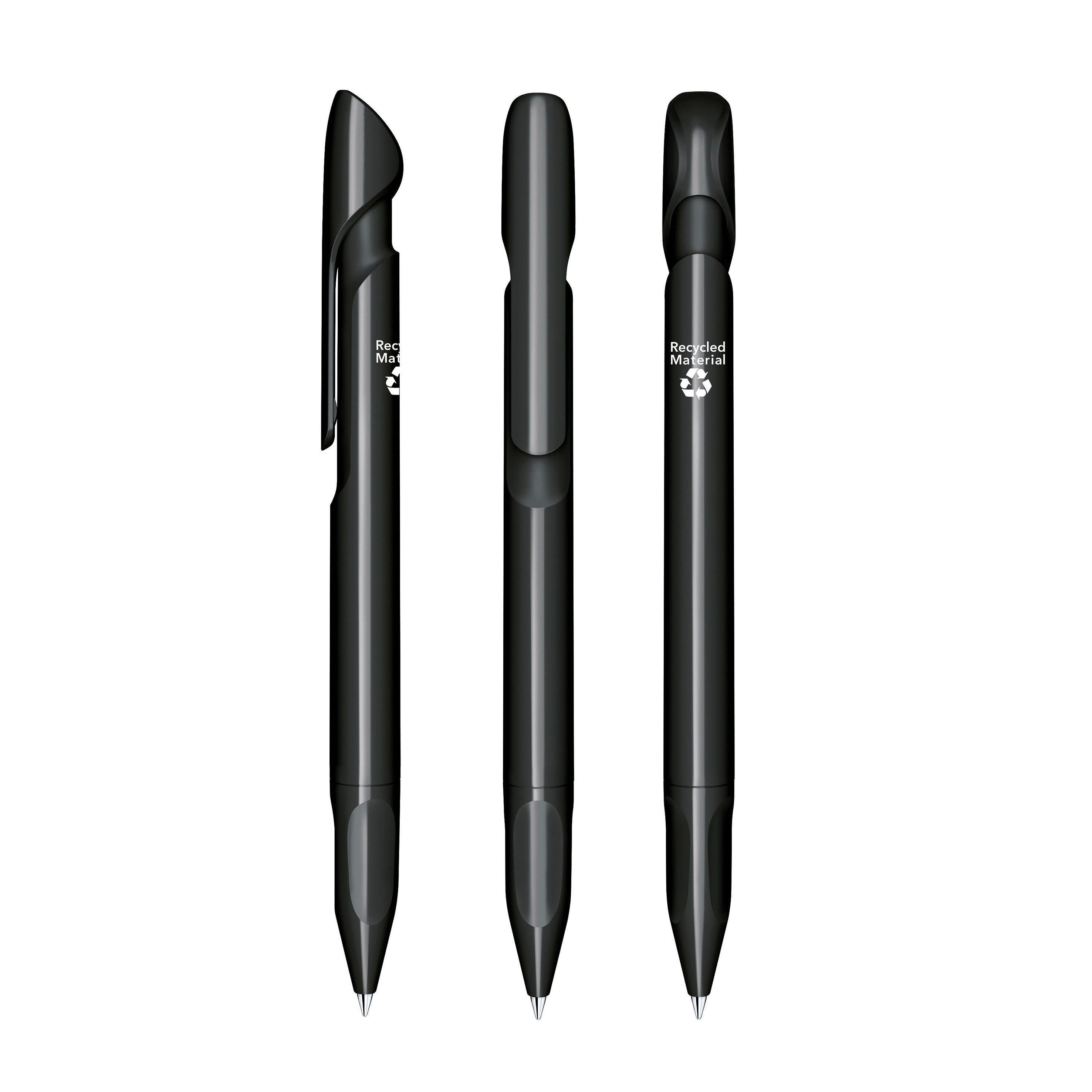 Evoxx Polished Recycled Druckkugelschreiber - schwarz-221
