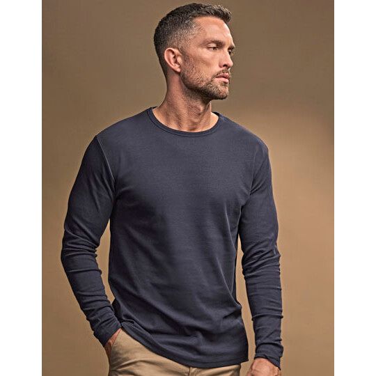 Men´s Long Sleeve Interlock Tee - navy-815