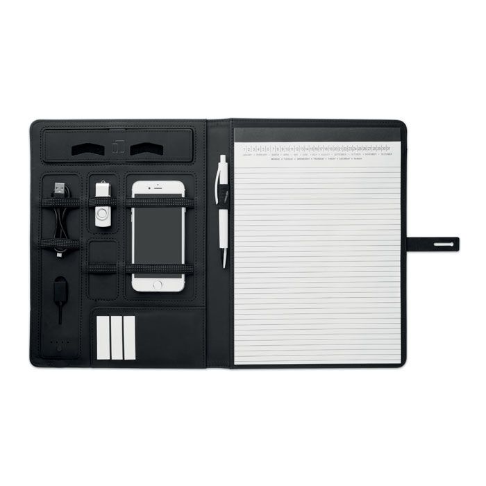 DINA4 Portfolio & Ladestation SMARTFOLDER - schwarz-160