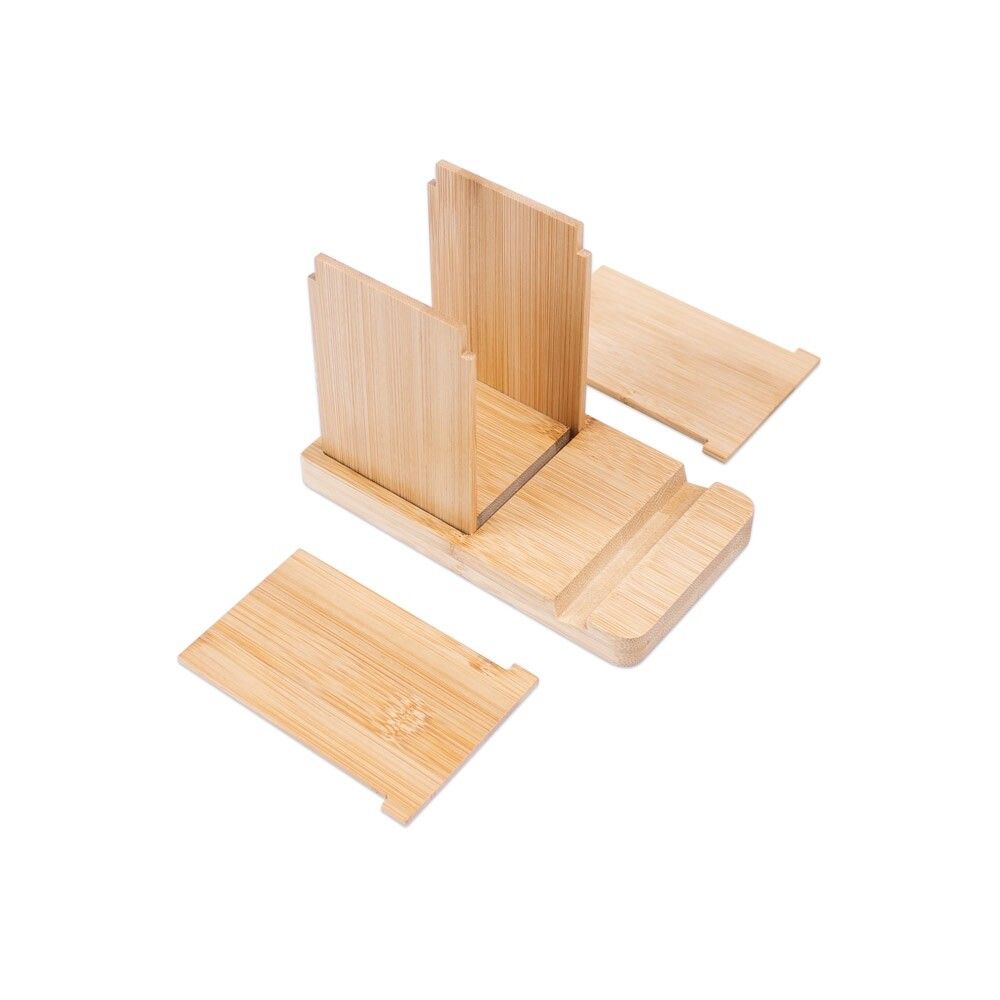 ERWIN Schreibtischset mit Handyhalter und Becher - natur-360