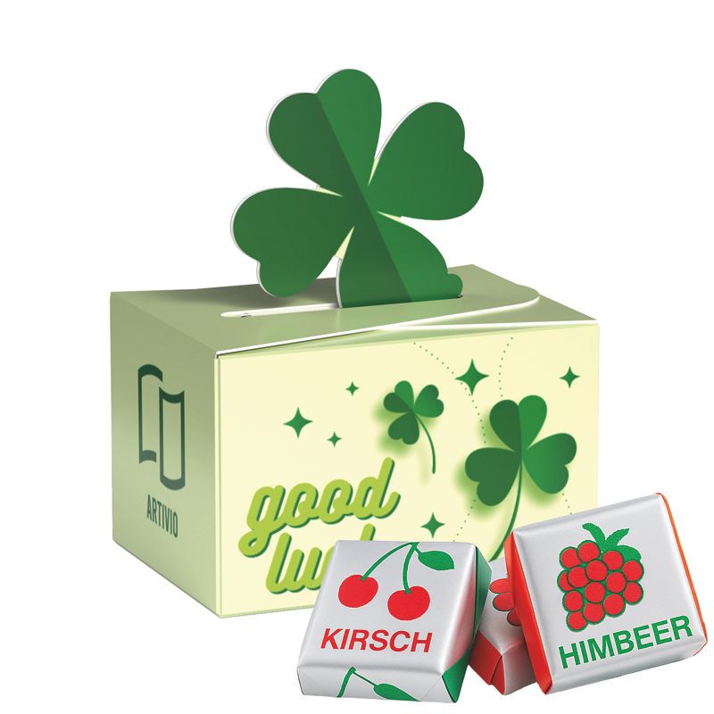 Geschenkbox Mini Kleeblatt, Böhme Fruchtkaramelle-285