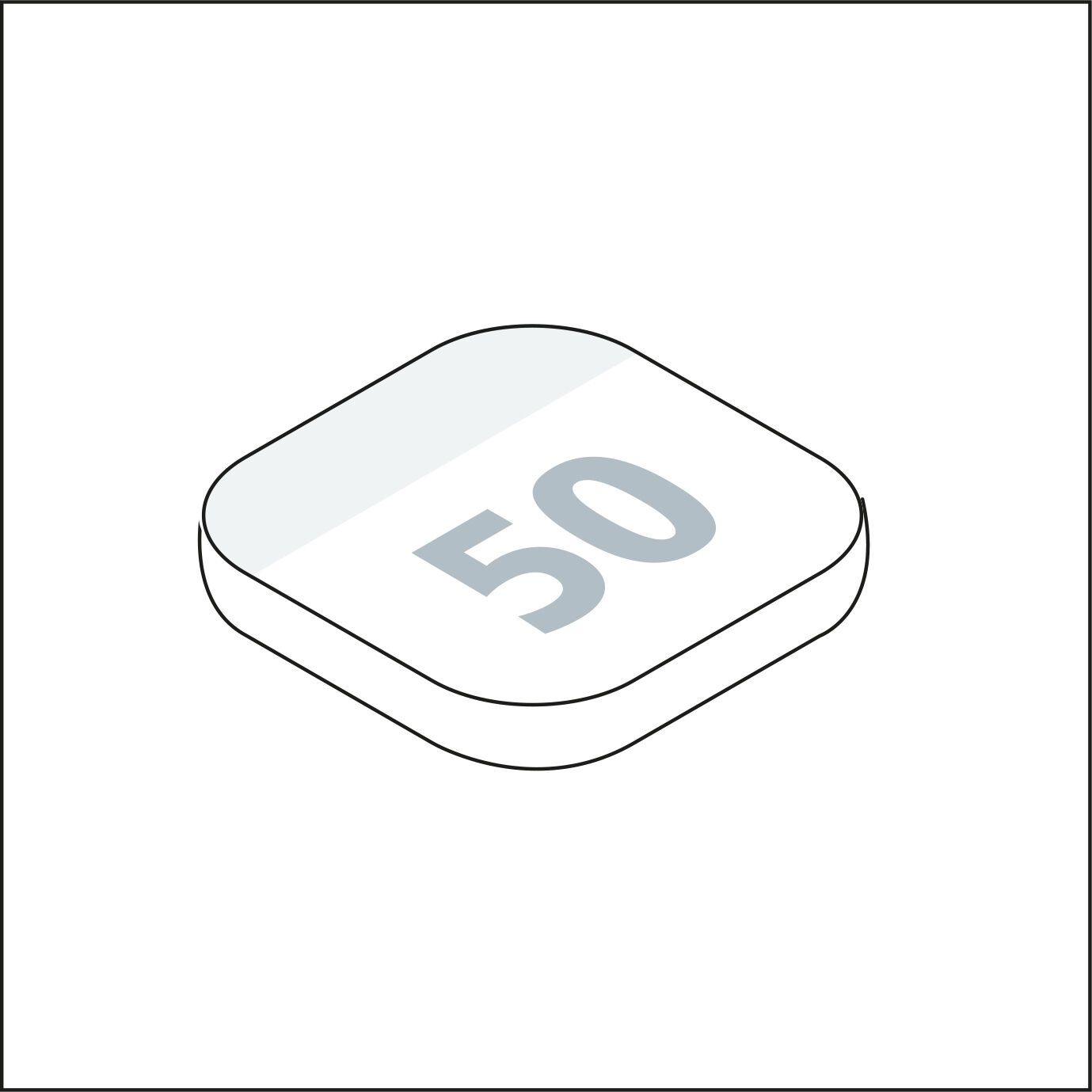 Haftnotizblock Plus Round, 66 × 66 mm-703