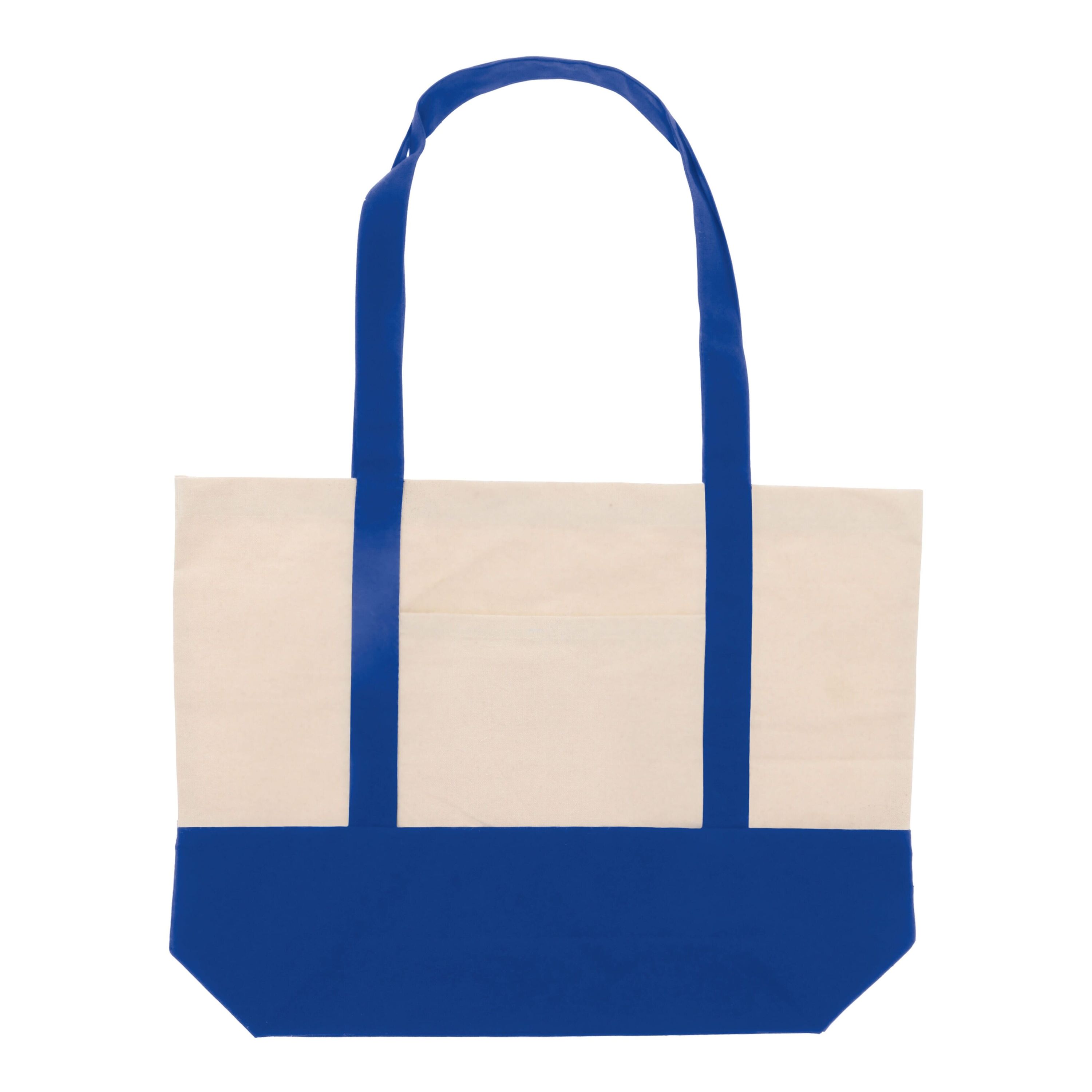 Strandtasche Baumwollsegeltuch OEKO-TEX® 280g/m² 42x10x30cm - blau-142