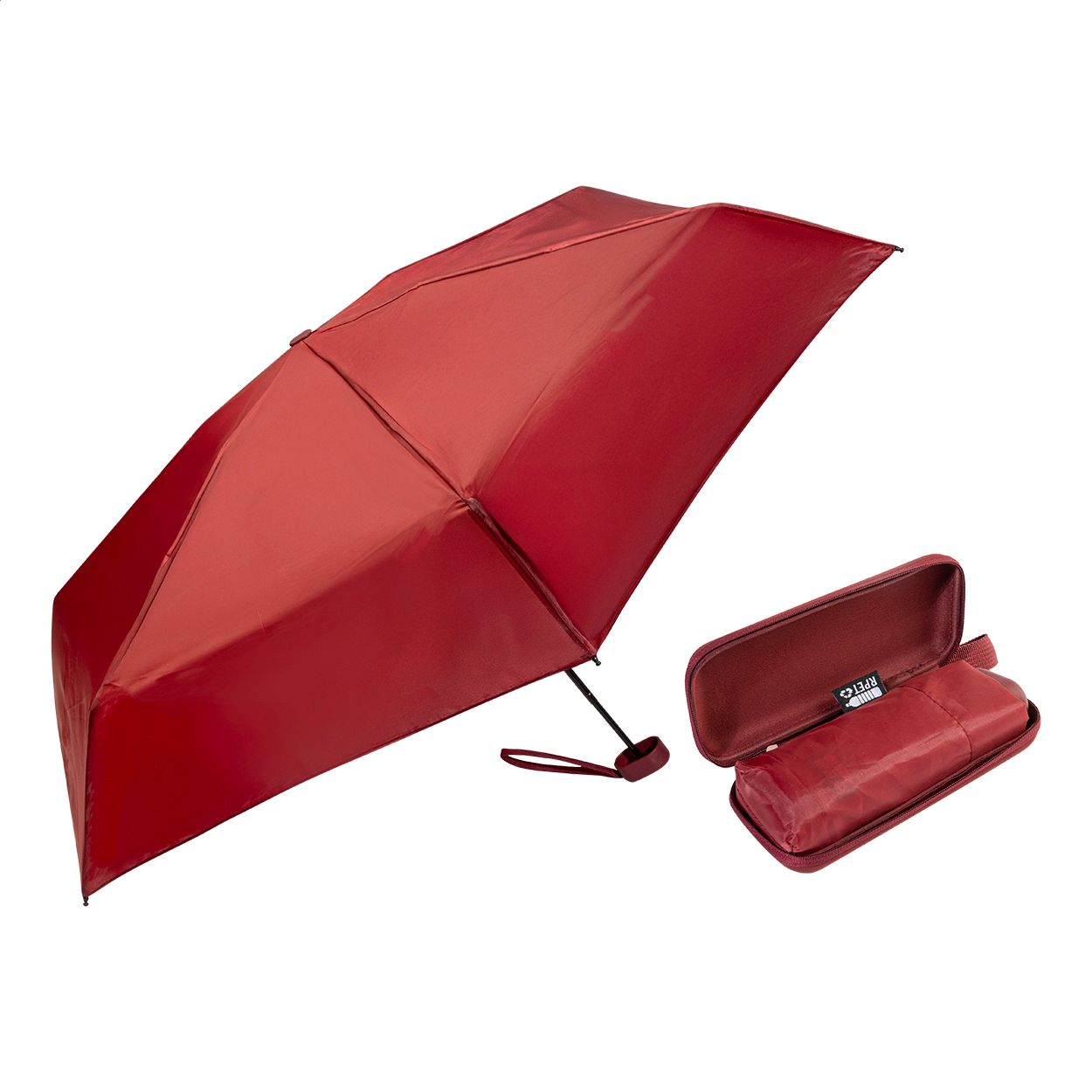 Fractus Mini-Taschenschirm aus RPET - weinrot-66