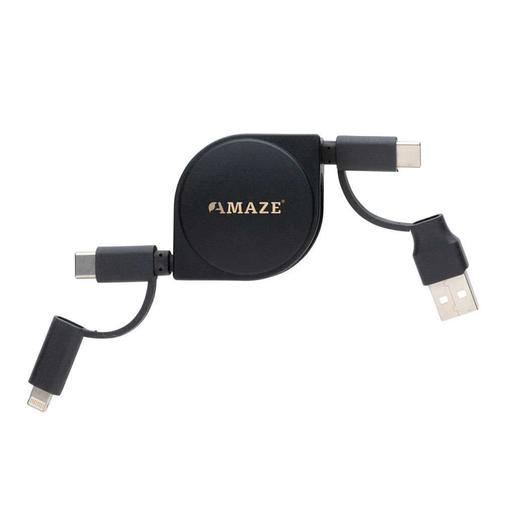 6-in-1 Kabel aus TPE und RCS Standard recyceltem Kunststoff - schwarz-857
