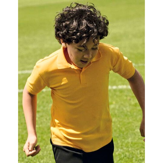 Kids Classic Polycotton Polo - white-821