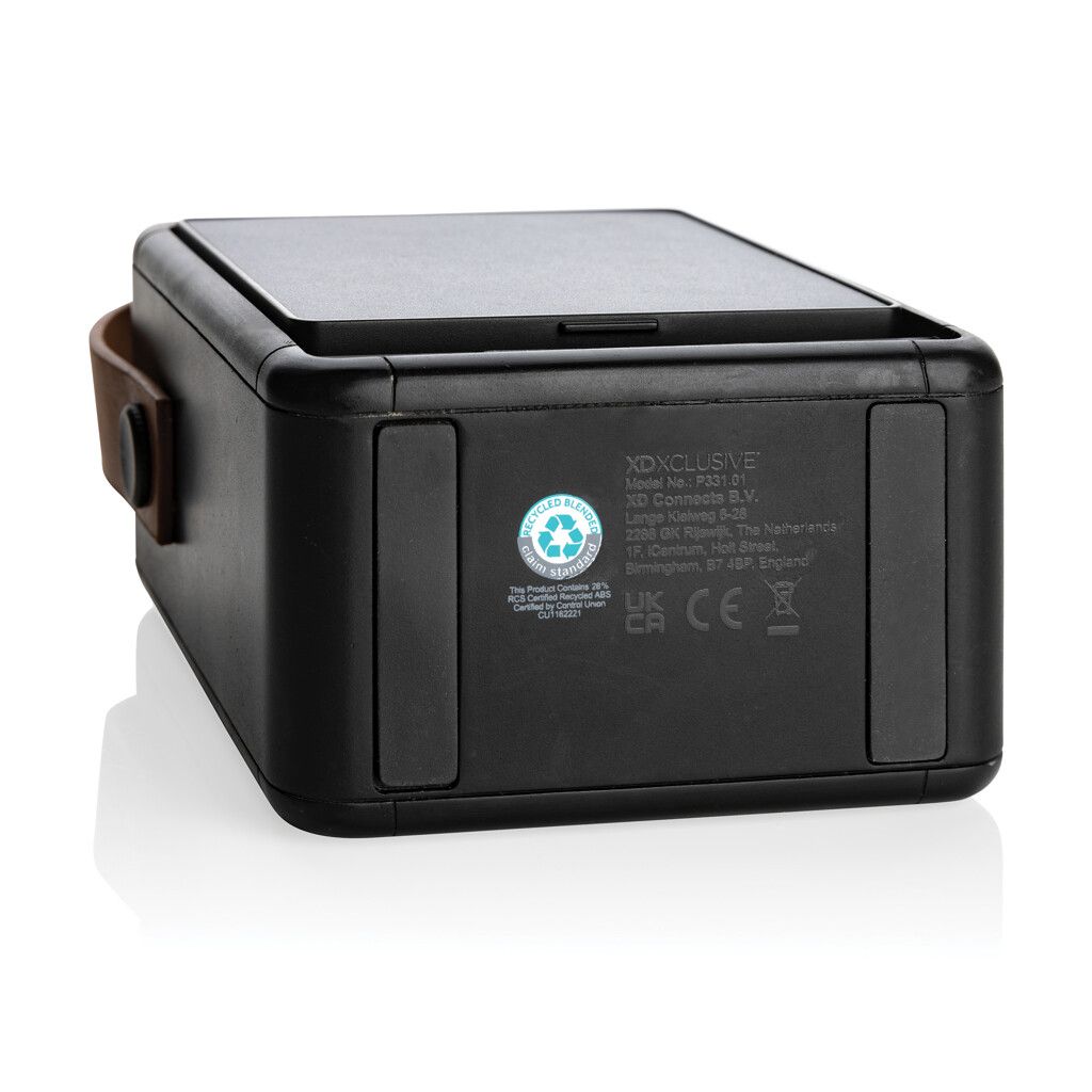 Skywave 12W Solar-Lautsprecher aus RCS recyceltem Kunststoff - schwarz-1000