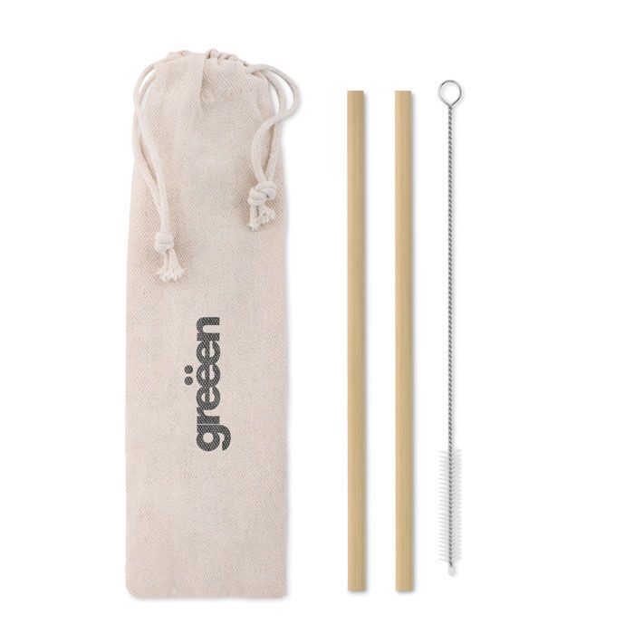 Bambus Trinkhalme-Set NATURAL STRAW - beige-287