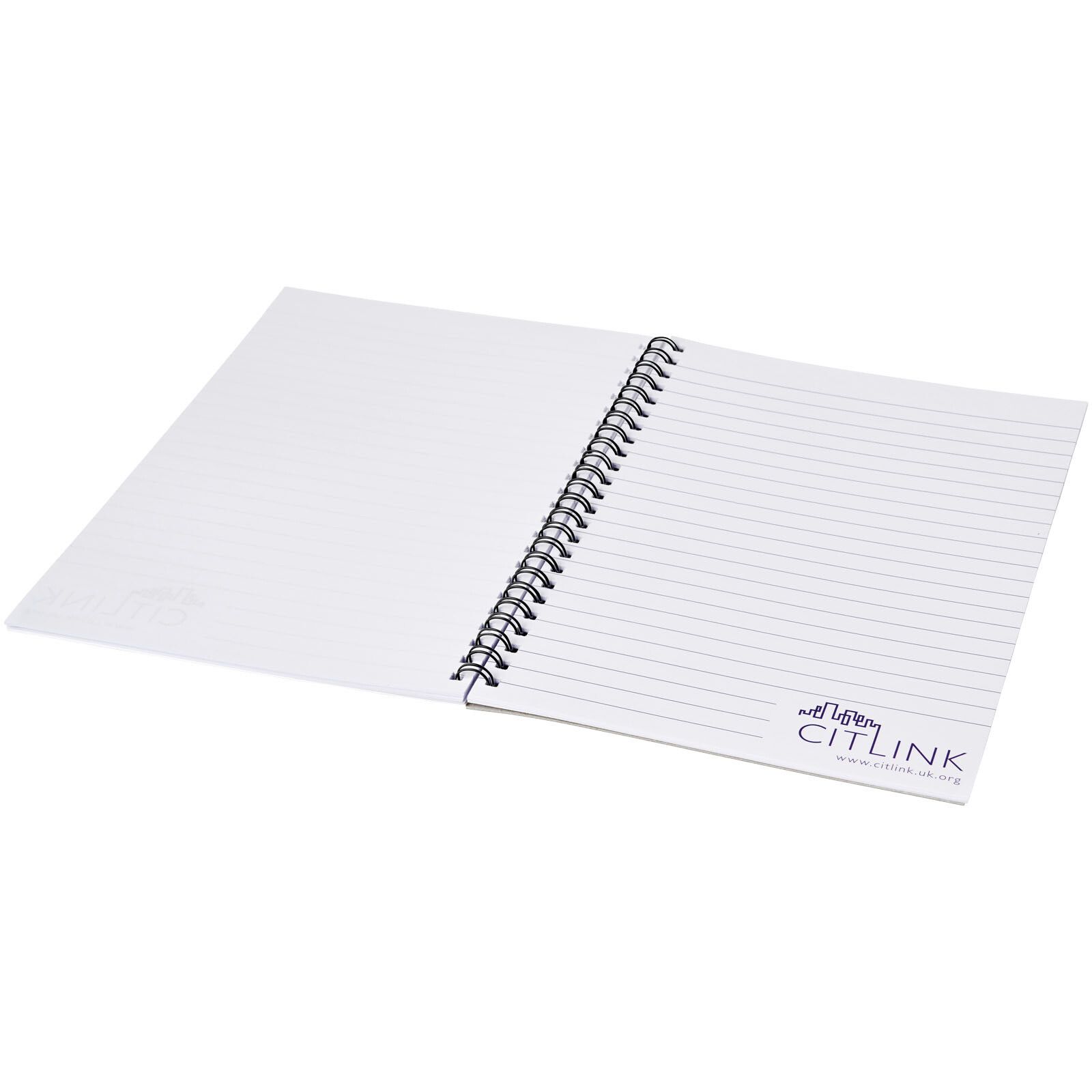 Desk-Mate A4 Notizbuch mit Spiralbindung - weiss -  schwarz-255