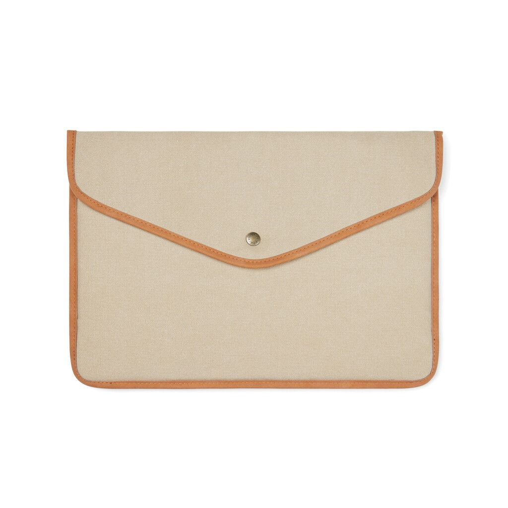 VINGA Bosler 16" Laptop-Tasche aus GRS recyceltem Canvas - beige-541
