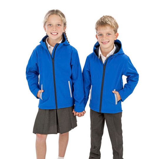 Junior TX Performance Hooded Soft Shell Jacket - royal - navy-914