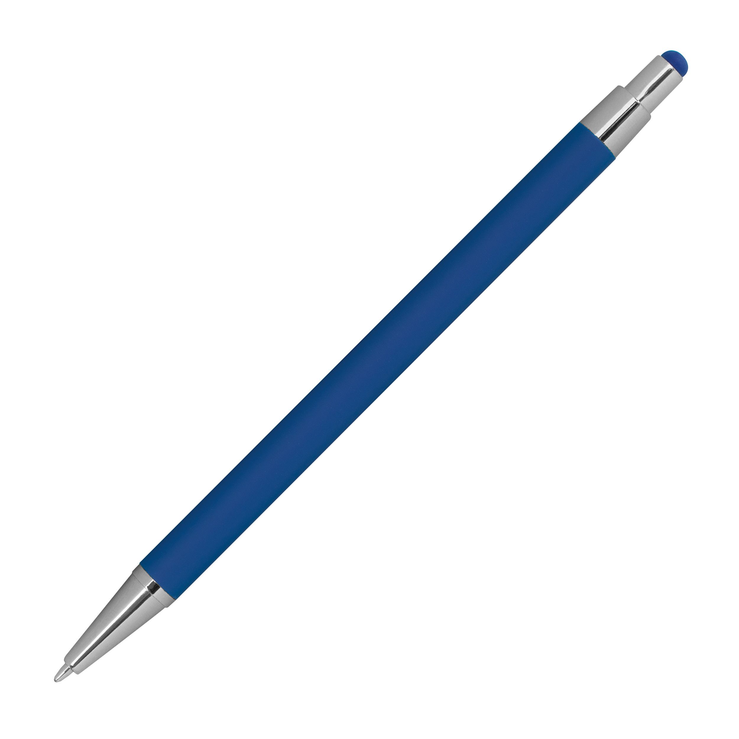 Kugelschreiber aus Metall mit Rubberfinish und Touchfunktion - blau-768