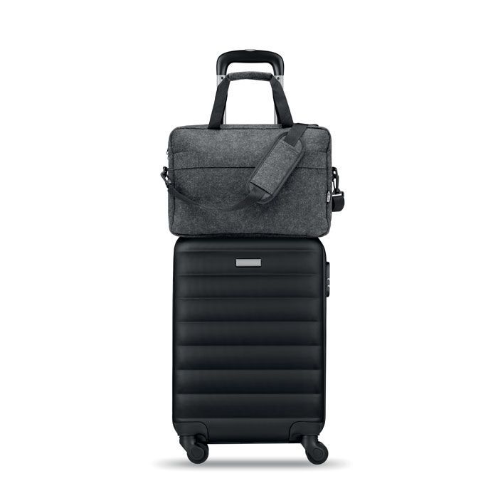 13" Laptop Tasche RPET-Filz PLANA - steingrau-997