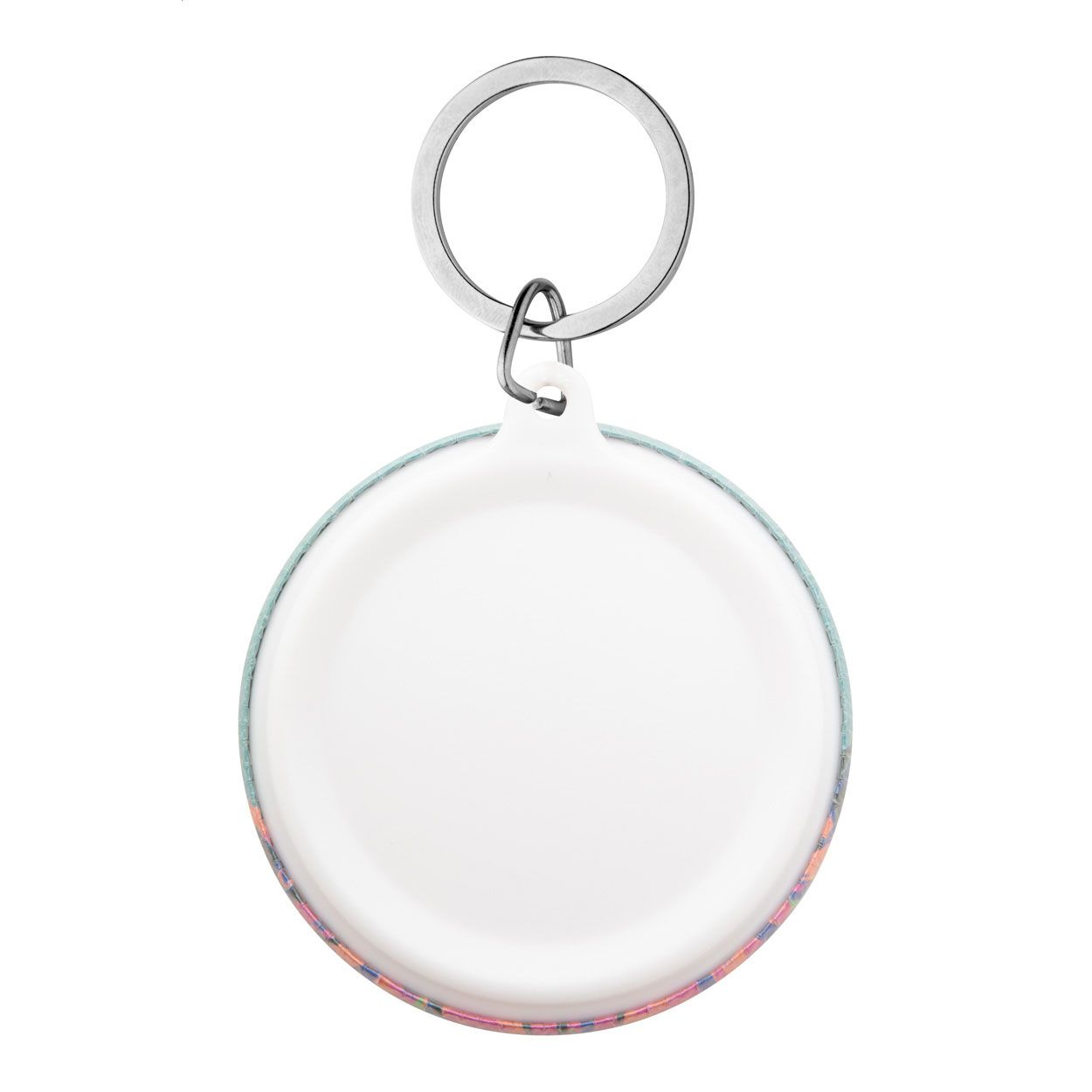 Button-Schlüsselanhänger KeyBadge Maxi - weiß-995