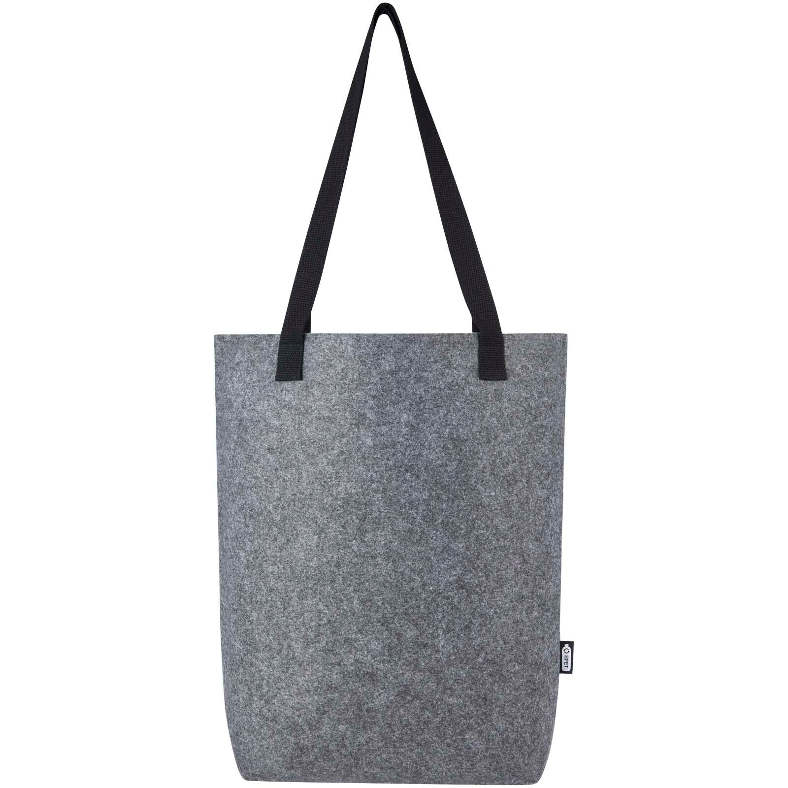 Felta Tragetasche aus GRS-recyceltem Filz mit breitem Boden 12 L - mittelgrau-546