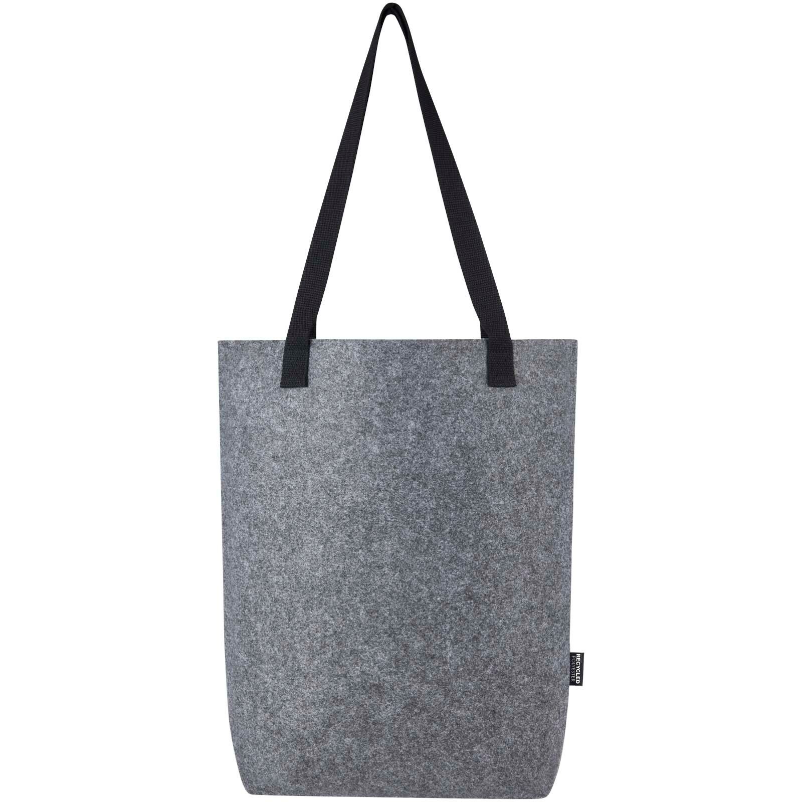Felta Tragetasche aus GRS-recyceltem Filz mit breitem Boden 12 L - mittelgrau-546
