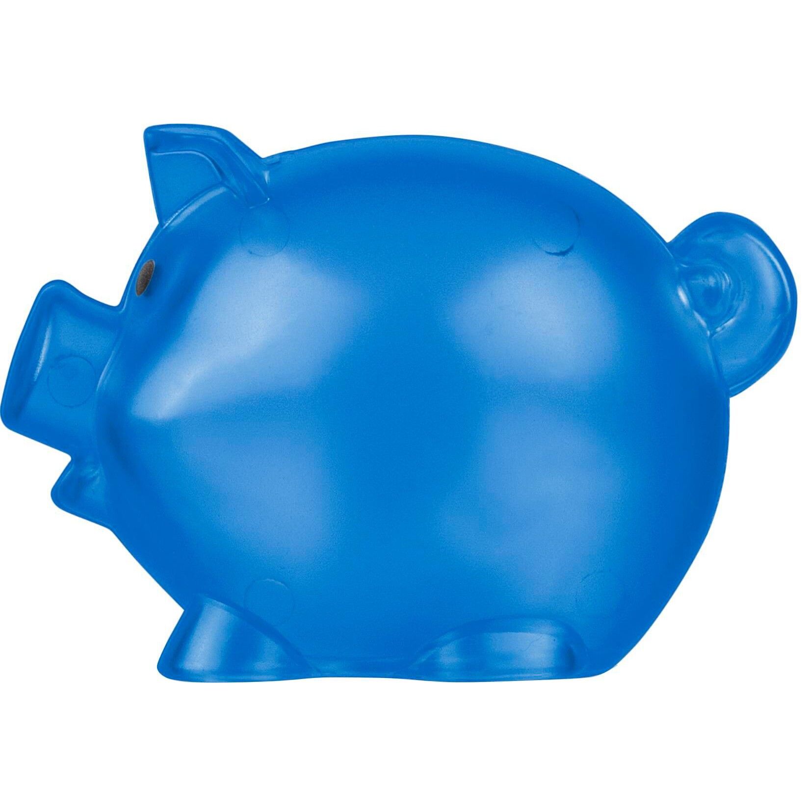 Recyceltes PS-Kunststoff-Sparschwein Vivi - kobaltblau-890