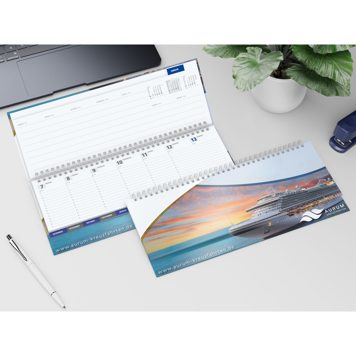 Tisch-Querkalender Master Register, Hardcover Papier matt-172