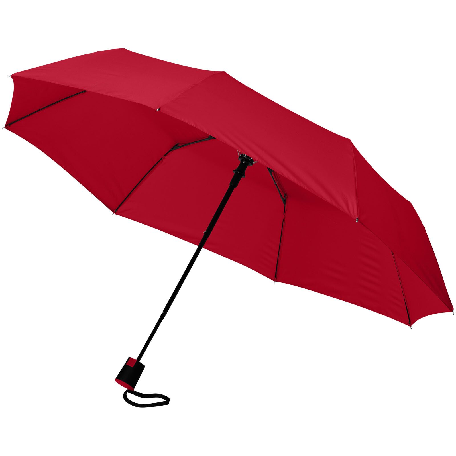 Wali 21" Automatik Kompaktregenschirm - rot-719