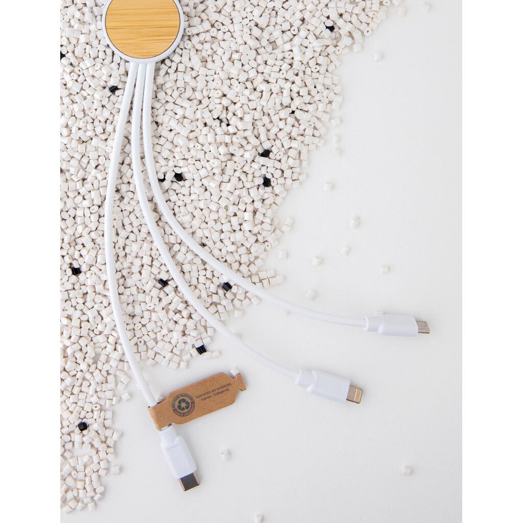 Ontario 6-in-1 Kabel aus RCS recyceltem Kunststoff - weiß-76
