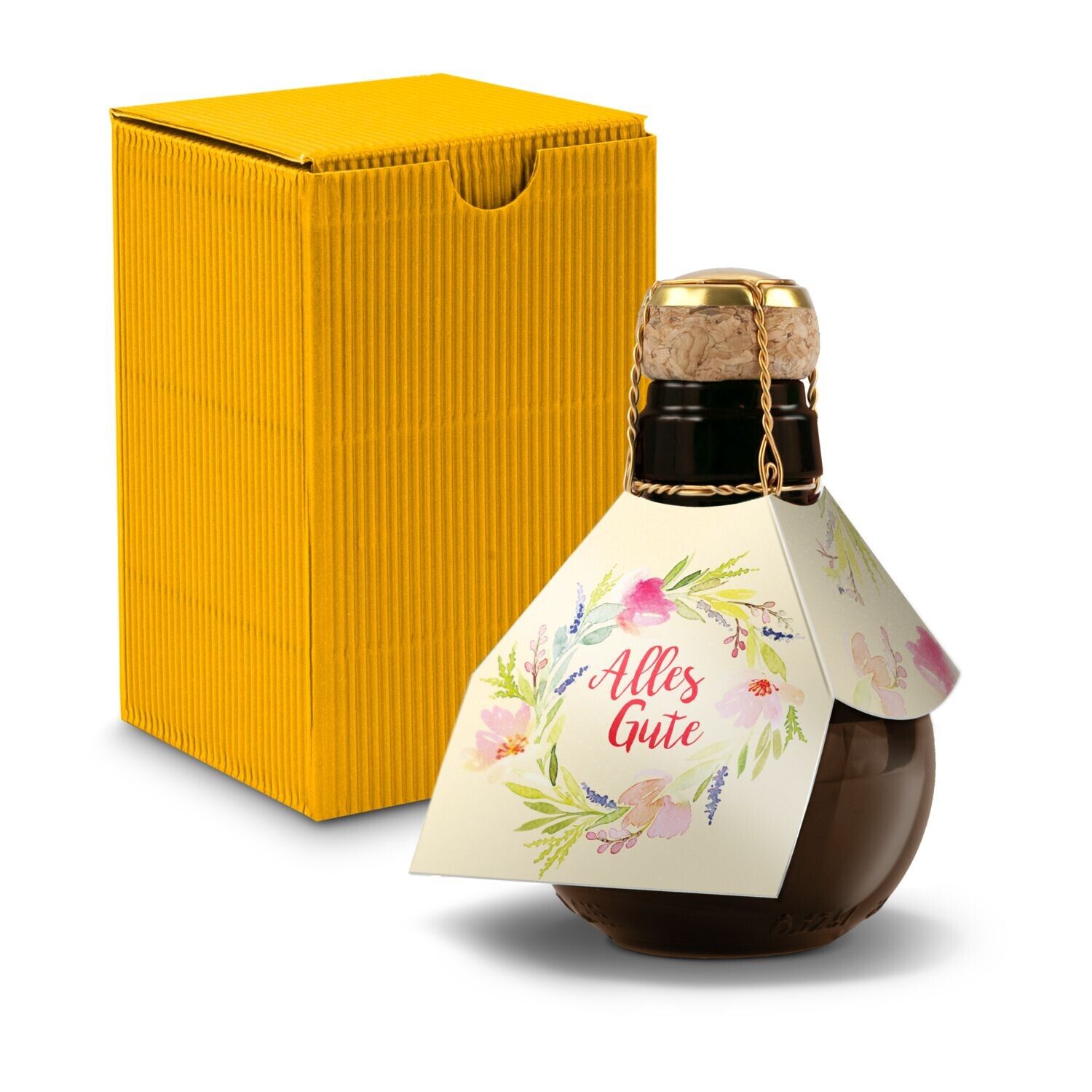 Kleinste Sektflasche der Welt - Alles Gute 125ml - gelb-743