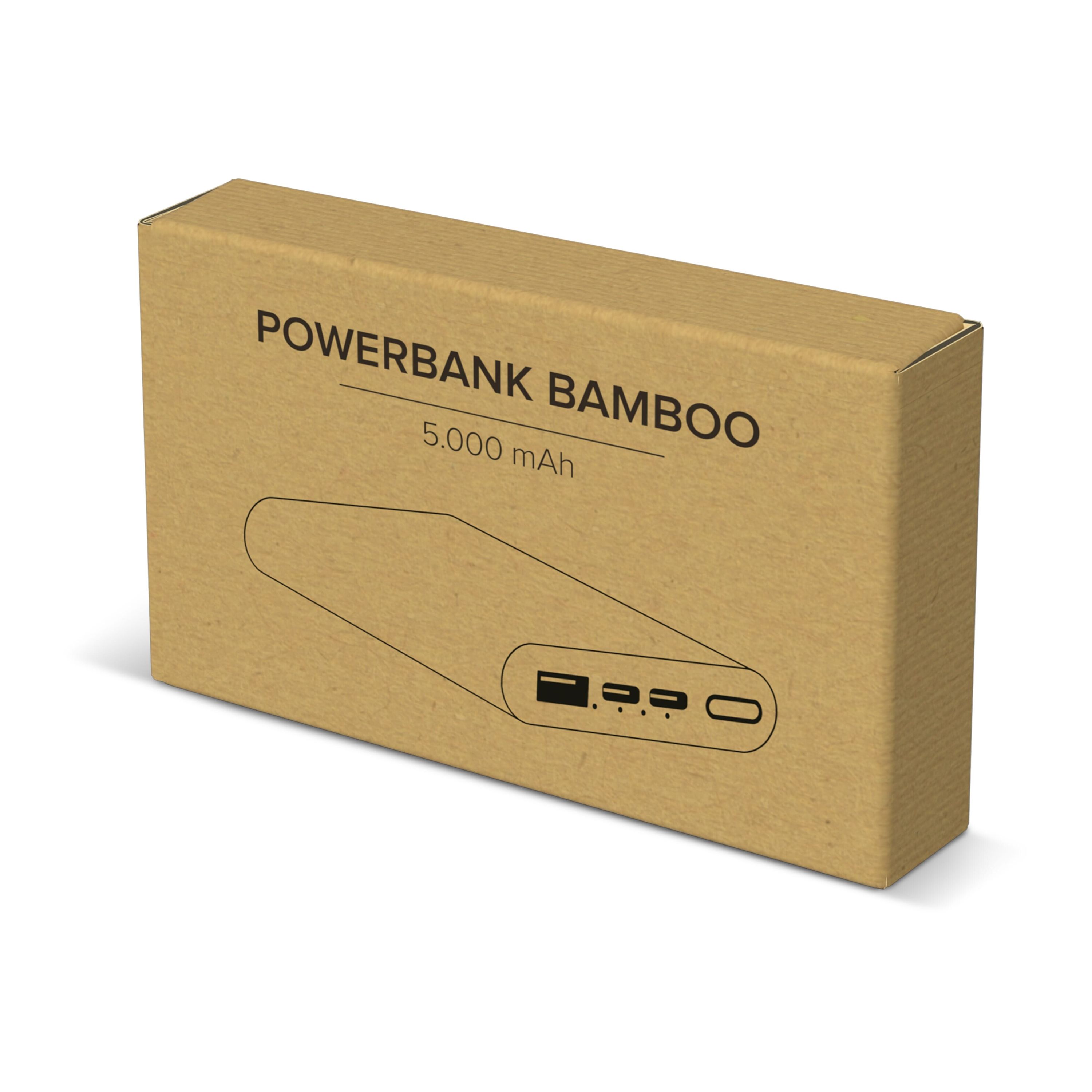 Powerbank Bamboo 5000 mAh - natur-459