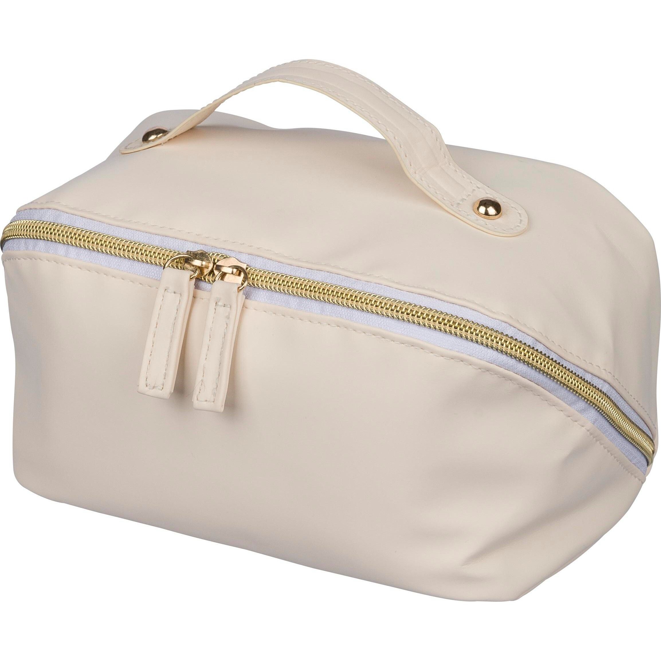 Recycelte PU-Kulturtasche Alon - beige-894