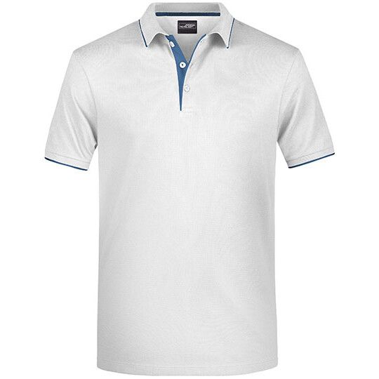 Men´s Polo Stripe - white - navy-949