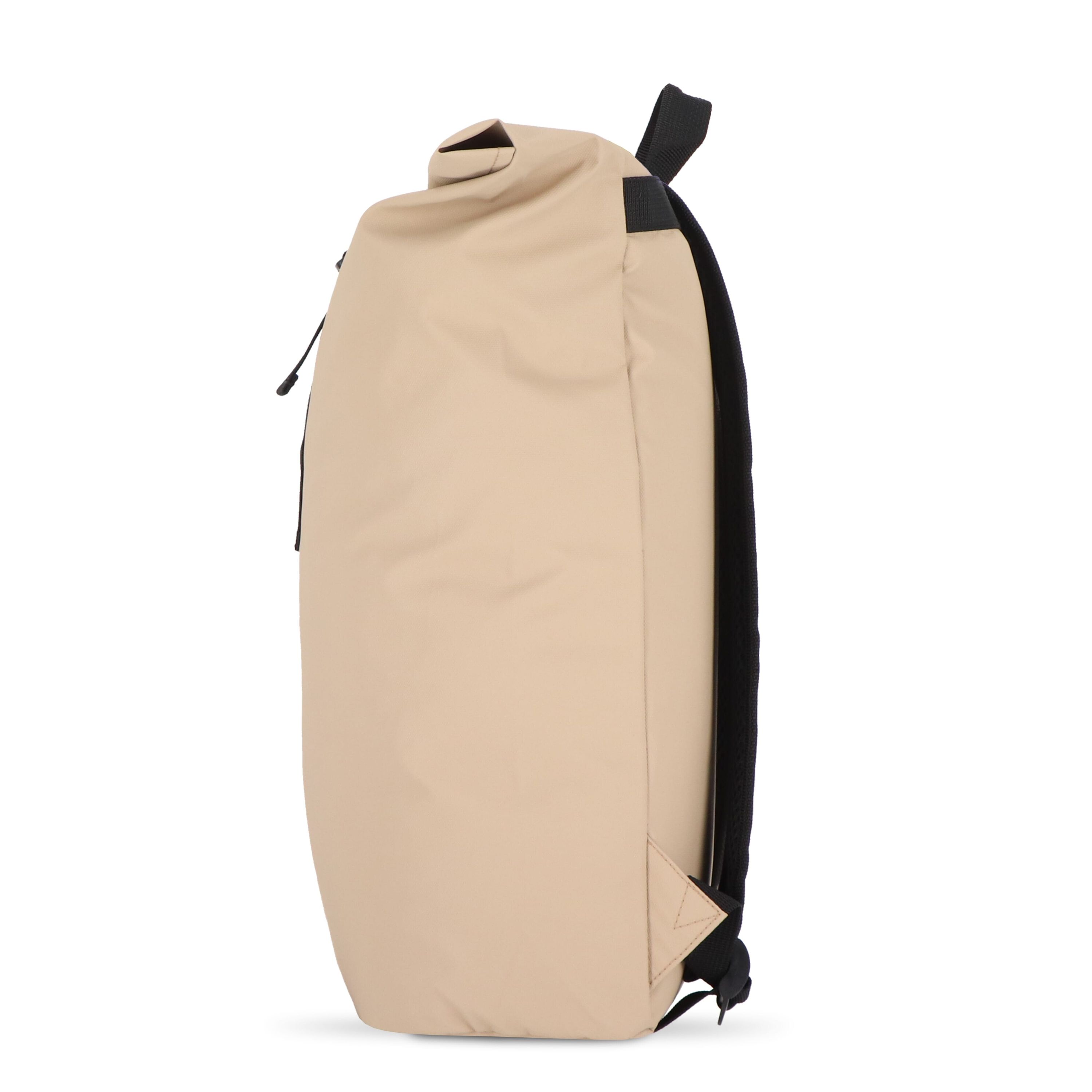 PU-beschichteter R-PET 600D Rolltop-Rucksack 20L - natur-360