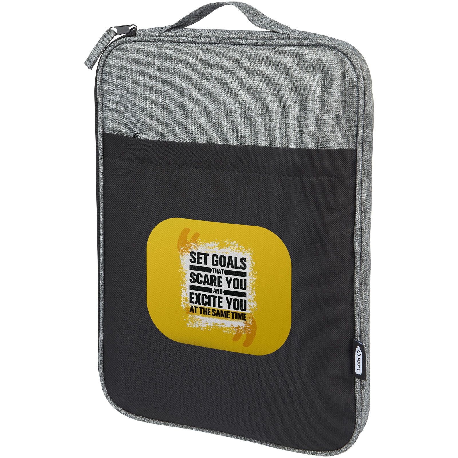 Reclaim 14" GRS recycelte Laptophülle 2,5 L - schwarz -  heather grau-105