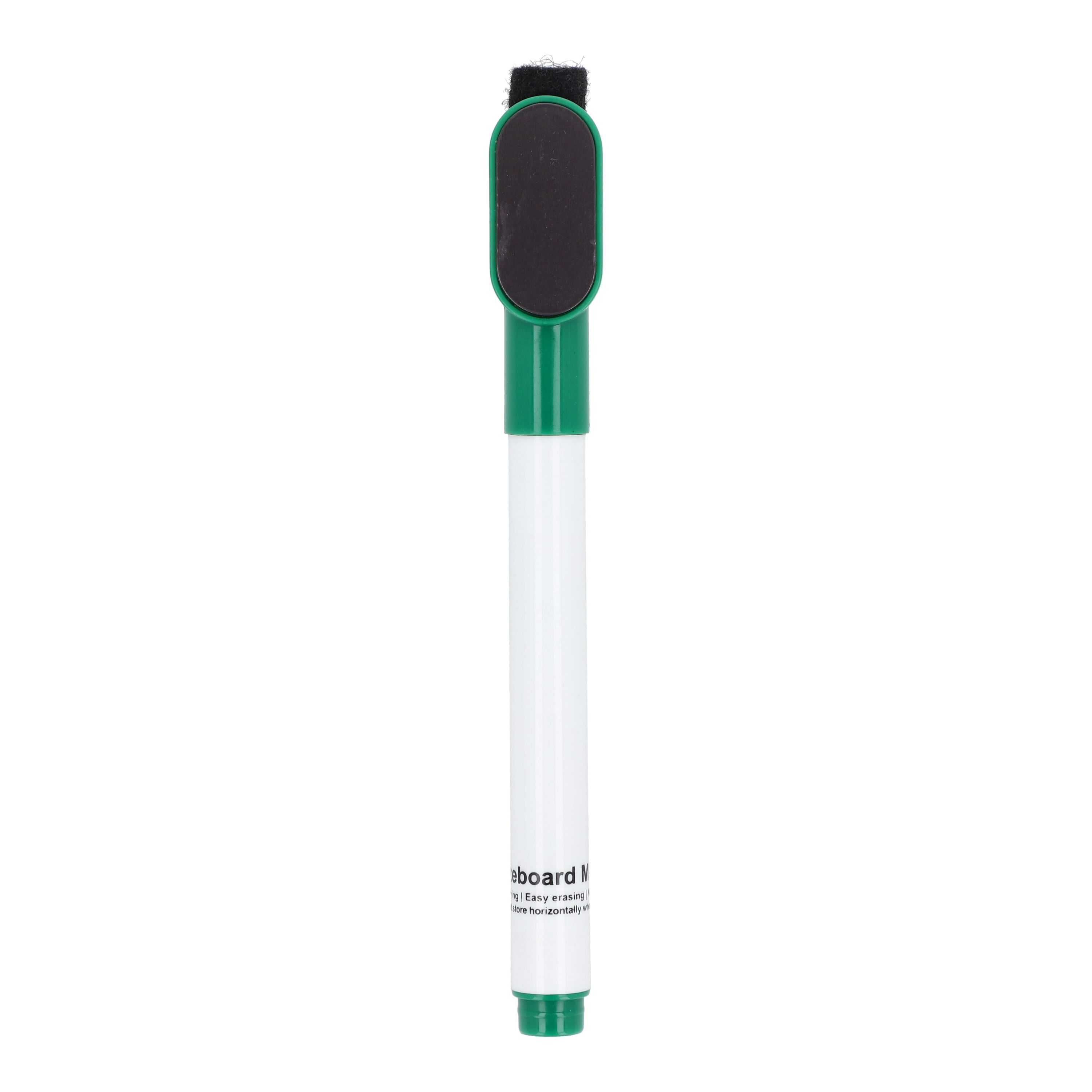 Whiteboard-Marker mit Magnet und Wischer - grün-412