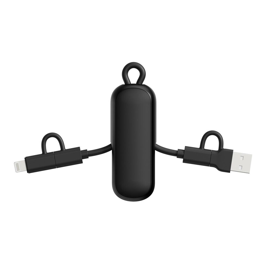 Urban Vitamin Dublin 100W 4-in-1-Kabel am Schlüsselanhänger - schwarz-305