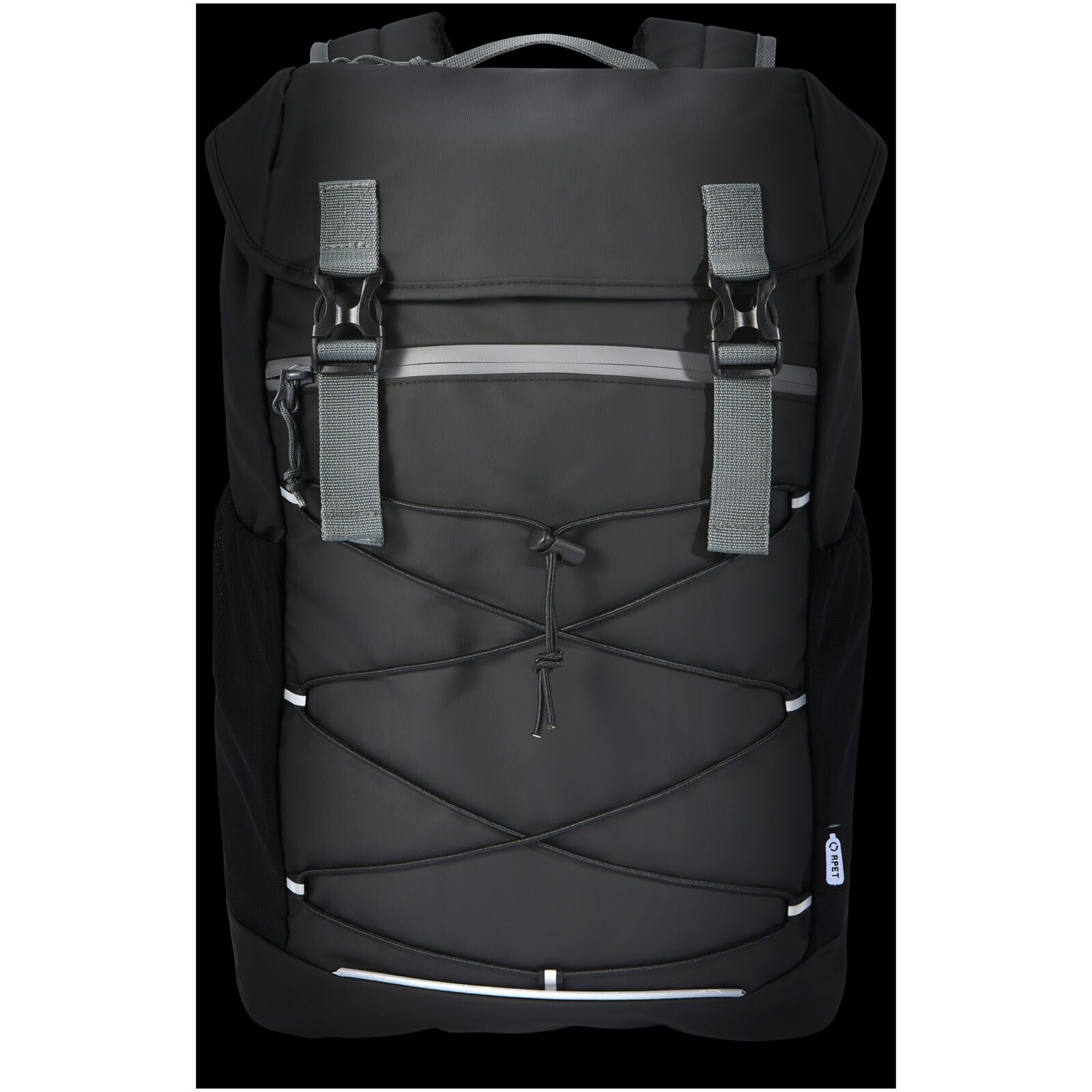 Aqua 15,6" GRS recycelter wasserabweisender Laptop-Rucksack 23 L - schwarz-489